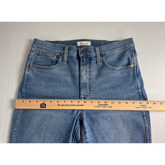 Madewell 10" High-Rise Skinny Jeans in Ainsworth Wash Raw-Hem Edition Women's 30 - Picture 9 of 12